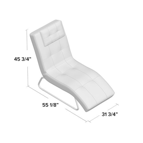 Latitude Run® Andrew 45.8" Reclining Single Chaise with Cushion